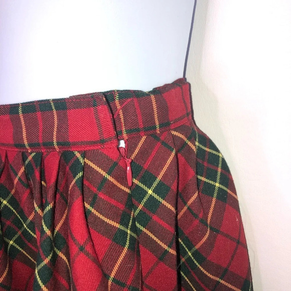 E•Land girls tartan plaid tulle lined skirt - Picture 2 of 4